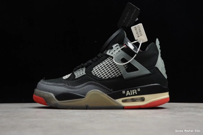 Retro 4 Bred Jordan Air x CV9388-001 Off White 0731